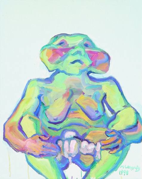 Maria Lassnig Illusion von der versäumten Mutterschaft [Illusione di mancata maternità], 1998 